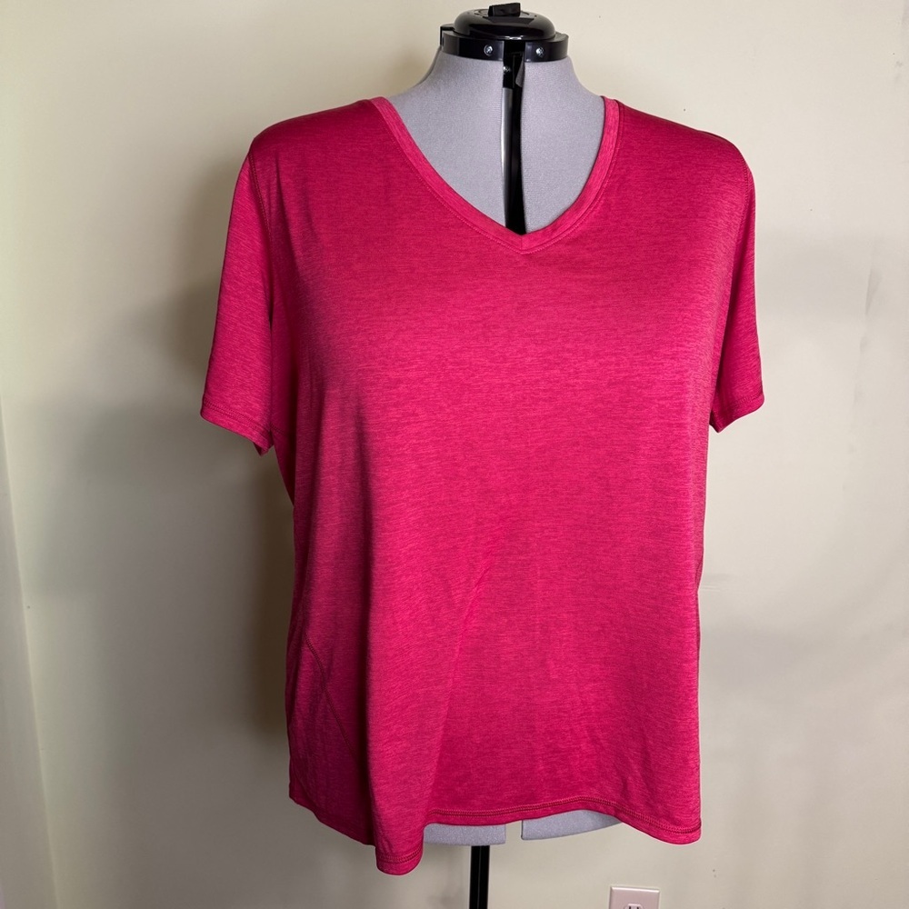 Pink V-Neck Active Top
